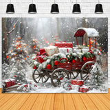 Christmas Festive Gift Cart Backdrop RR7-594