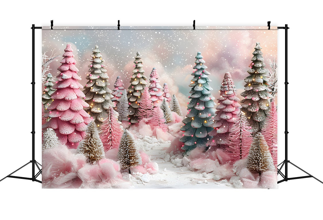 Christmas Pastel Fantasy Forest Backdrop RR7-599