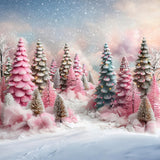 Christmas Pastel Fantasy Forest Backdrop RR7-599