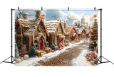 Christmas Gingerbread Village Wonderland Backdrop RR7-606