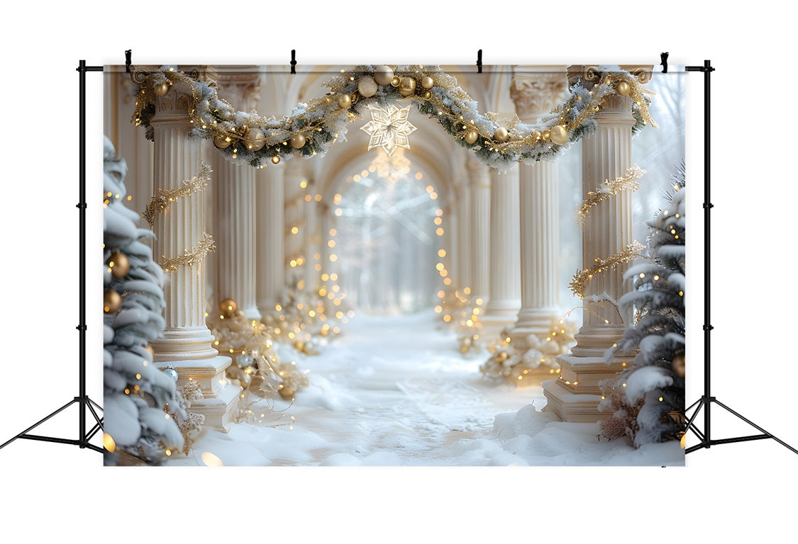 Christmas Winter Palace Walkway Backdrop RR7-612