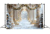 Christmas Winter Palace Walkway Backdrop RR7-612