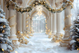 Christmas Winter Palace Walkway Backdrop RR7-612