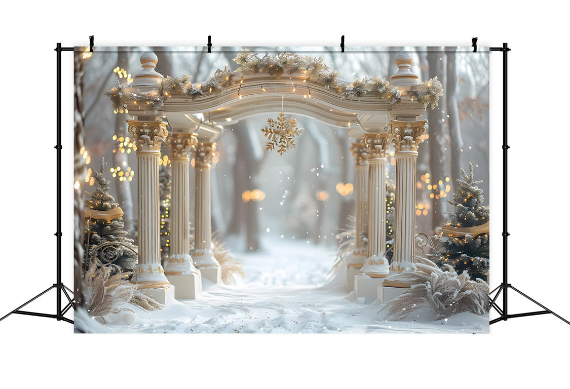 Christmas Snowflake Archway Wonderland Backdrop RR7-613