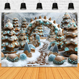 Christmas Tree Gingerbread Wonderland Backdrop RR7-617