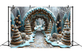 Christmas Gingerbread Enchanted Archway Backdrop RR7-618