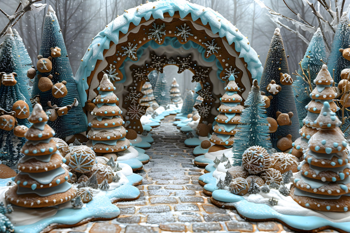 Christmas Gingerbread Enchanted Archway Backdrop RR7-618