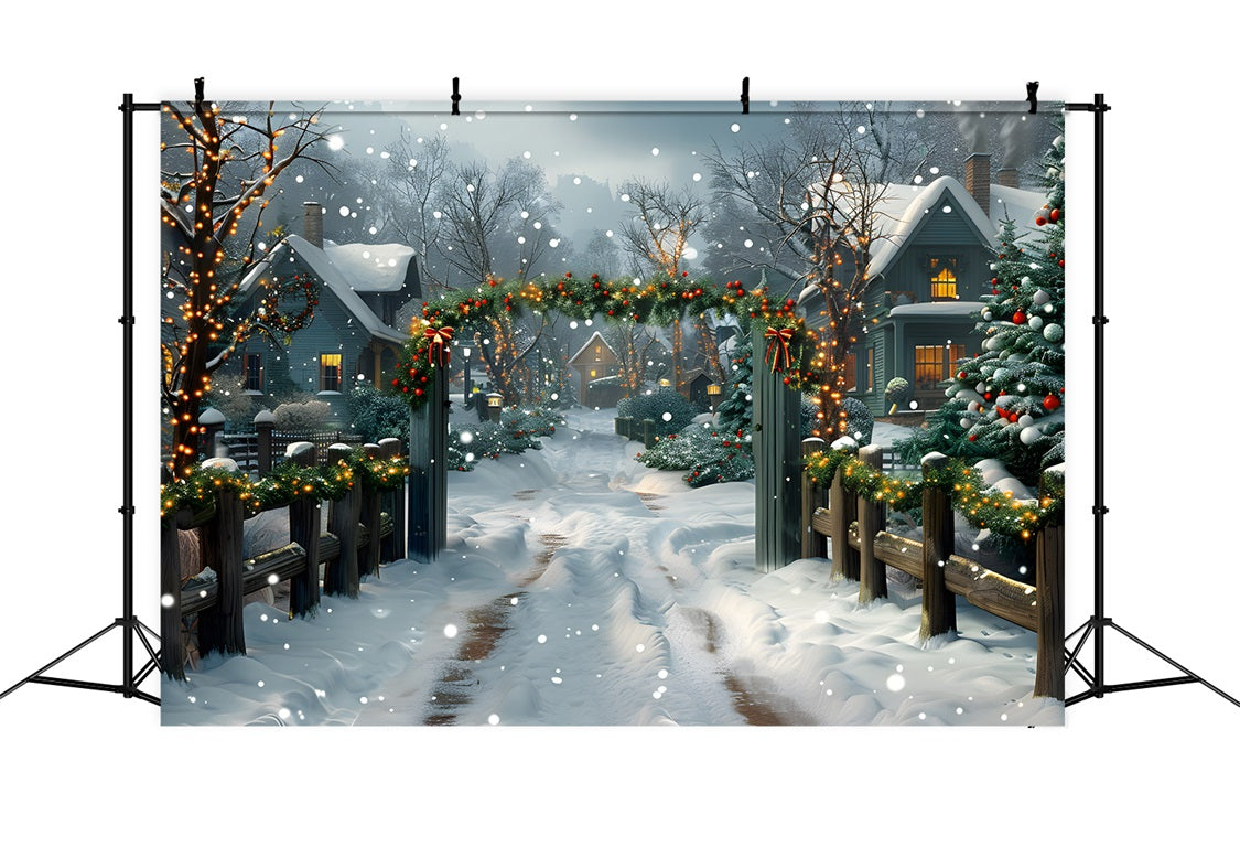 Christmas Village Festive Entrance Backdrop RR7-620