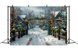 Christmas Village Festive Entrance Backdrop RR7-620