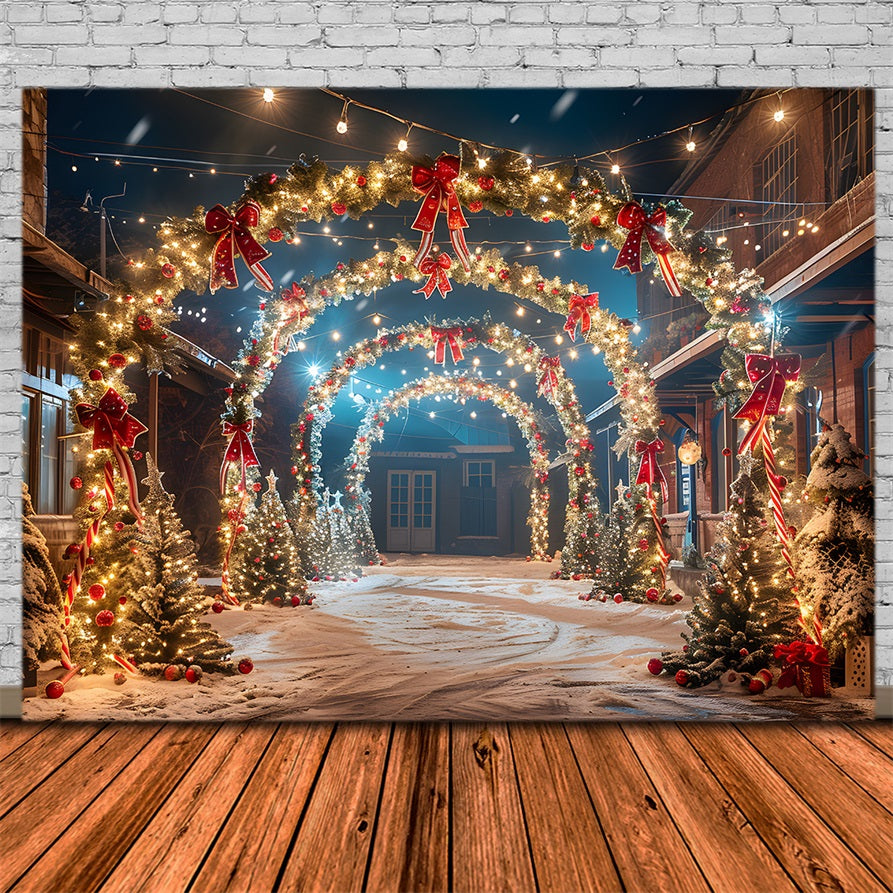 Christmas Festive Archway Lights Backdrop RR7-623