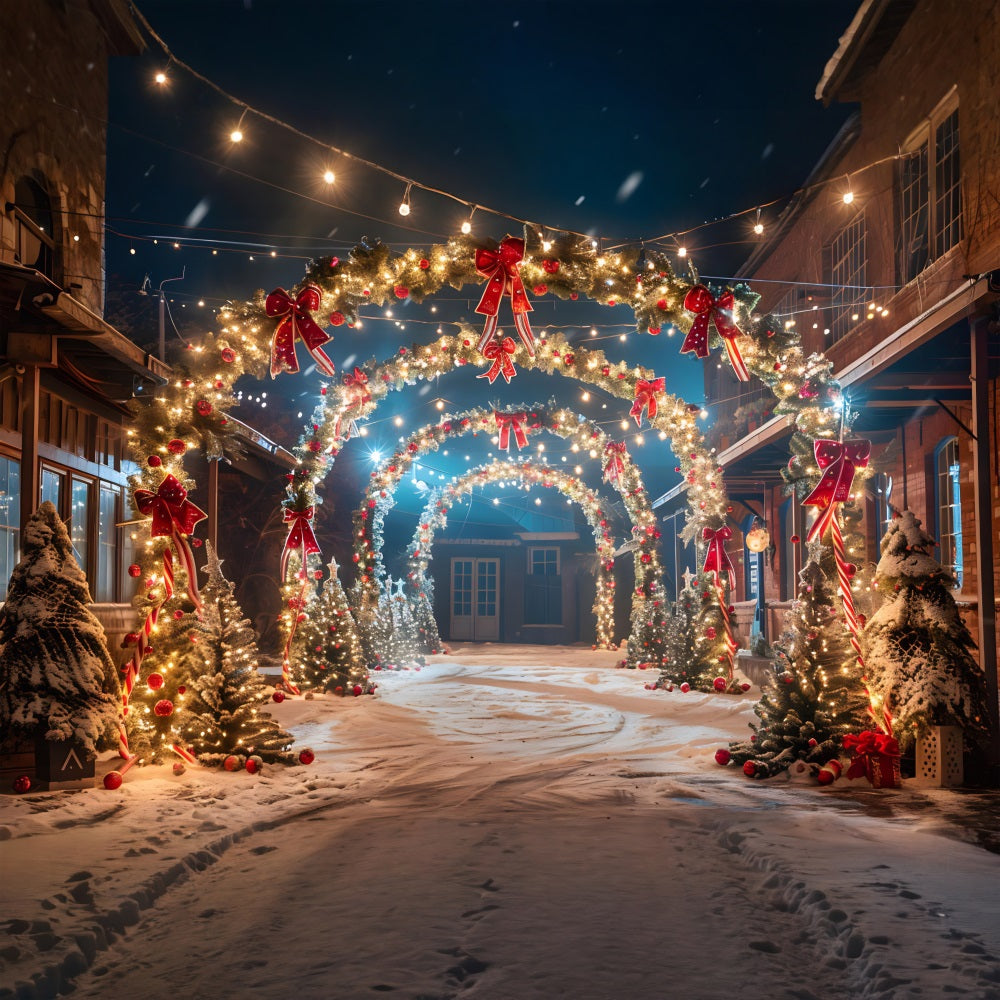 Christmas Festive Archway Lights Backdrop RR7-623