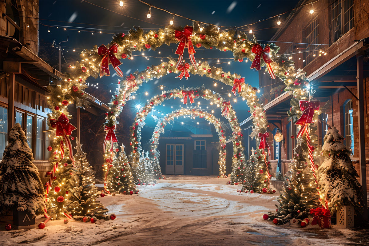 Christmas Festive Archway Lights Backdrop RR7-623