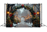 Christmas Festive Archway Lights Path Backdrop RR7-633