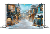 Christmas Enchanted Snowy Village Backdrop RR7-644