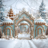 Christmas Gingerbread Palace Archway Backdrop RR7-660