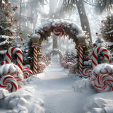 Christmas Peppermint Candy Archway Backdrop RR7-673