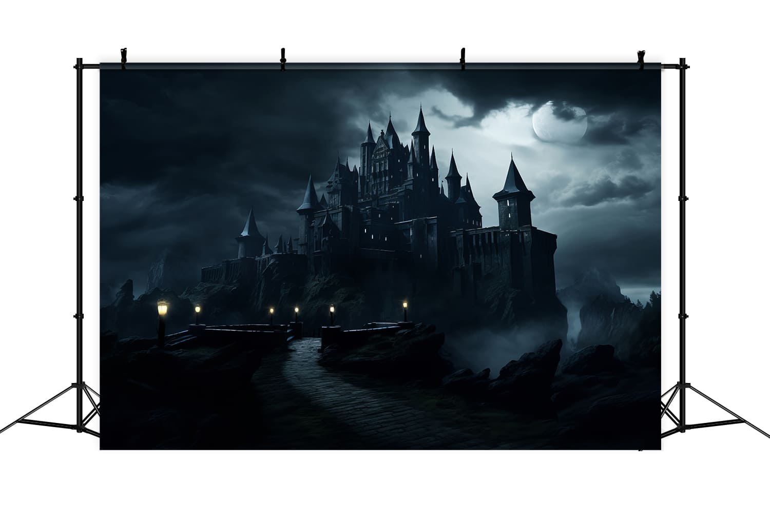 Halloween Spooky Gothic Castle Photography Backdrop RR7-70