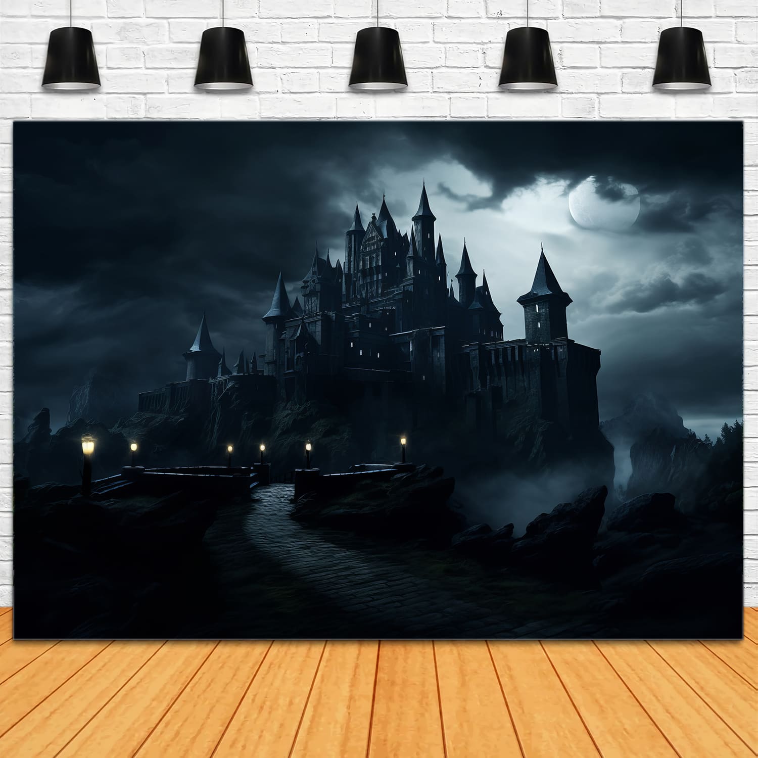 Halloween Spooky Gothic Castle Photography Backdrop RR7-70