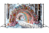 Christmas Candy Land Archway Backdrop RR7-703