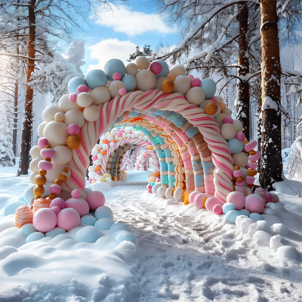 Christmas Candy Land Archway Backdrop RR7-703