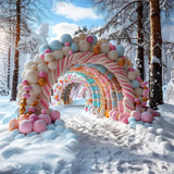 Christmas Candy Land Archway Backdrop RR7-703