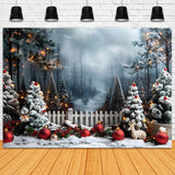 Christmas Enchanted Winter Forest Scene Backdrop RR7-704