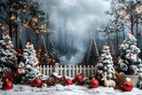 Christmas Enchanted Winter Forest Scene Backdrop RR7-704