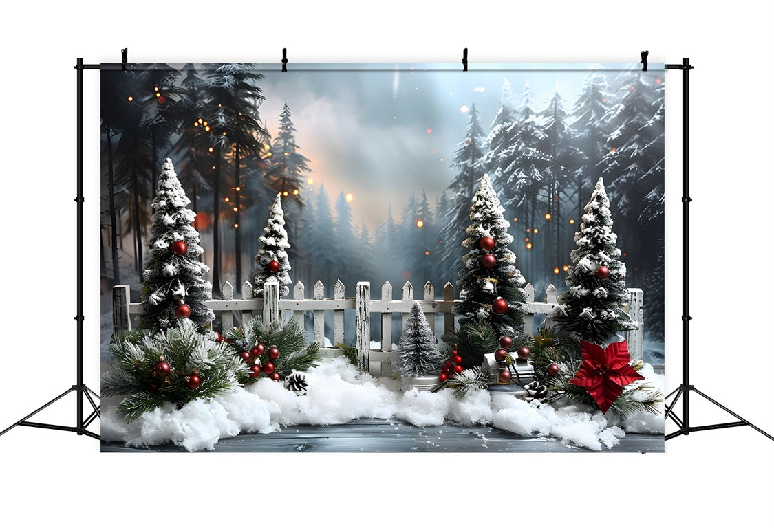 Christmas Tranquil Snowy Forest Backdrop RR7-705