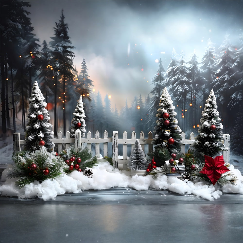 Christmas Tranquil Snowy Forest Backdrop RR7-705