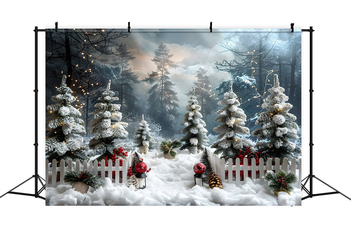 Christmas Winter Forest Wonderland Backdrop RR7-706