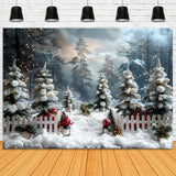 Christmas Winter Forest Wonderland Backdrop RR7-706