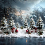 Christmas Winter Forest Wonderland Backdrop RR7-706