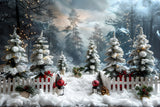 Christmas Winter Forest Wonderland Backdrop RR7-706