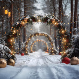 Christmas Snowy Forest Archway Backdrop RR7-708