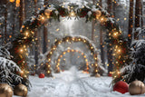 Christmas Snowy Forest Archway Backdrop RR7-708