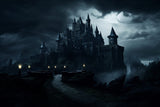 Halloween Spooky Gothic Castle Photography Backdrop RR7-70