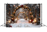 Christmas Sparkling Forest Archway Backdrop RR7-710