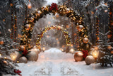 Christmas Sparkling Forest Archway Backdrop RR7-710