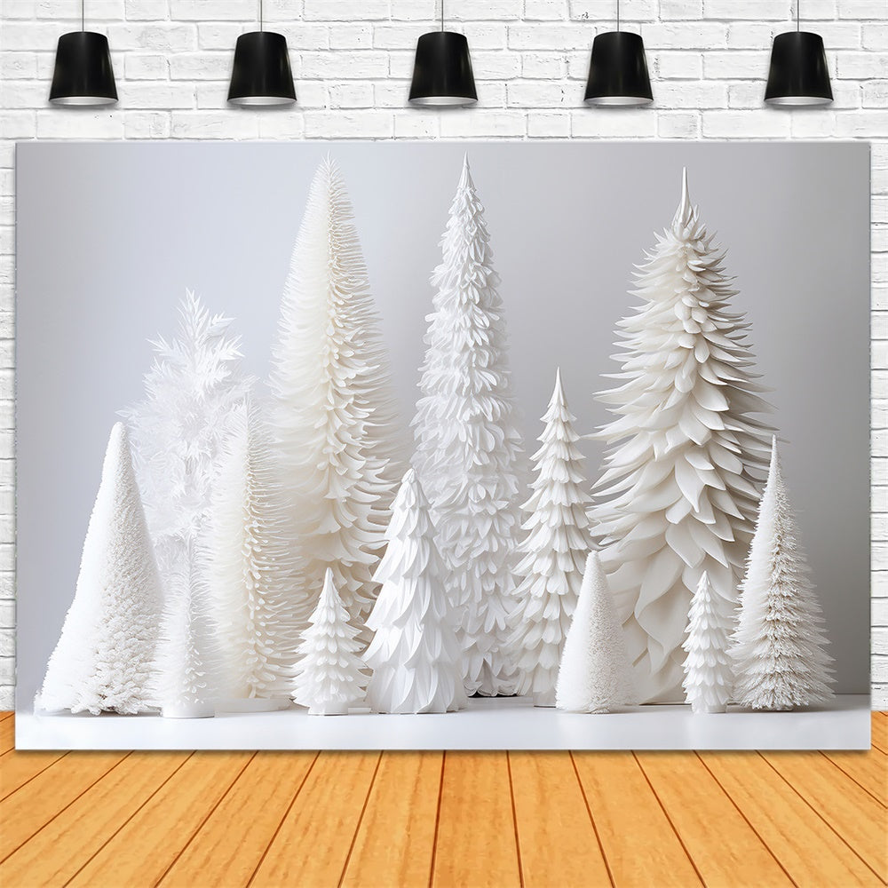 White Christmas Tree Photography Backdrop RR7-734