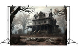 Abandoned Haunted House Halloween Backdrop RR7-76