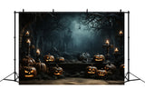 Halloween Glowing Pumpkins Photography Backdrop RR7-77