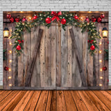 Christmas Balls Wreath Wood Wall Backdrop RR7-778