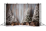 Christmas Tree Snowflake Wood Backdrop RR7-781