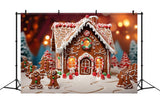 Gingerbread Candy House Christmas Backdrop RR7-805