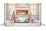 Christmas Candy Cart Photography Backdrop RR7-819