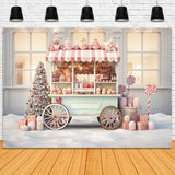 Christmas Candy Cart Photography Backdrop RR7-819