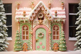 Gingerbread Candy House Christmas Backdrop RR7-875