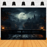 Halloween Full Moon Night Photography Backdrop RR7-88