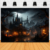 Halloween Spooky Castle Lanterns Backdrop RR7-94