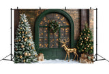 Christmas Glowing Window Reindeer Backdrop RR8-104